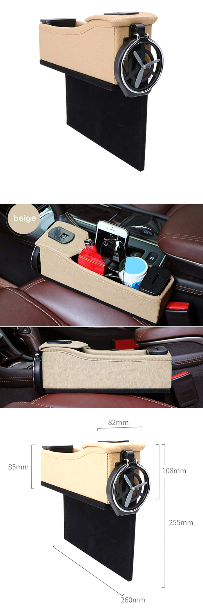 Car Side Pocket Organizer With Fan LatestGadget