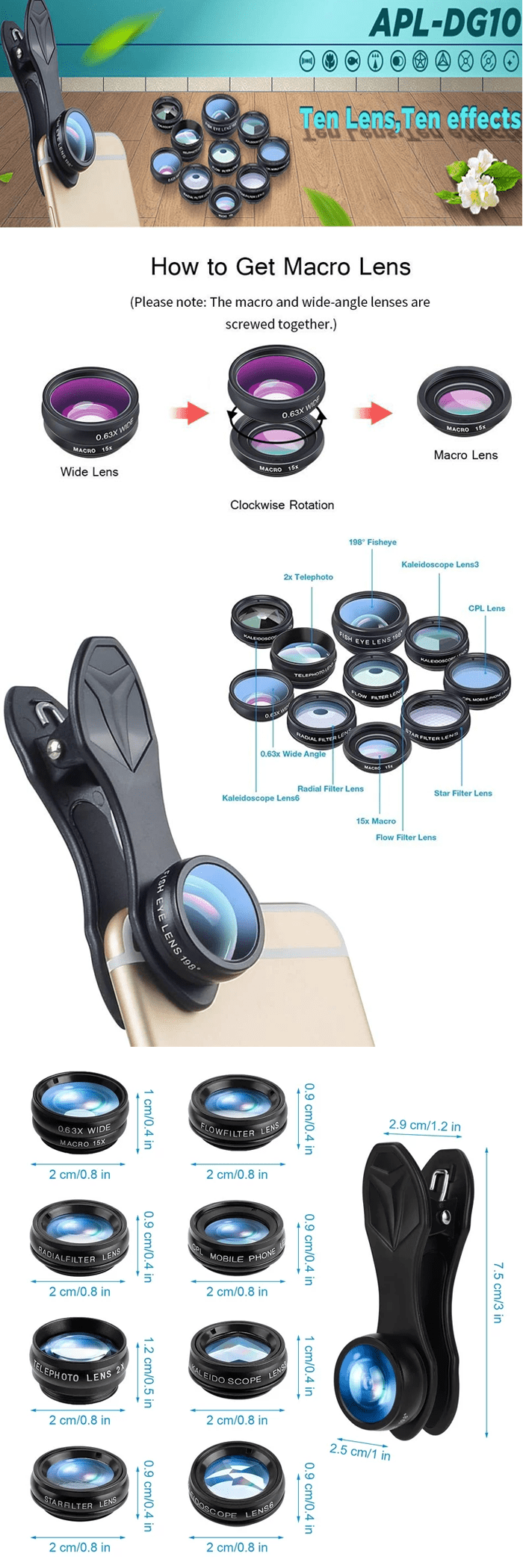 APLDG10 Phone Camera Lens Set LatestGadget