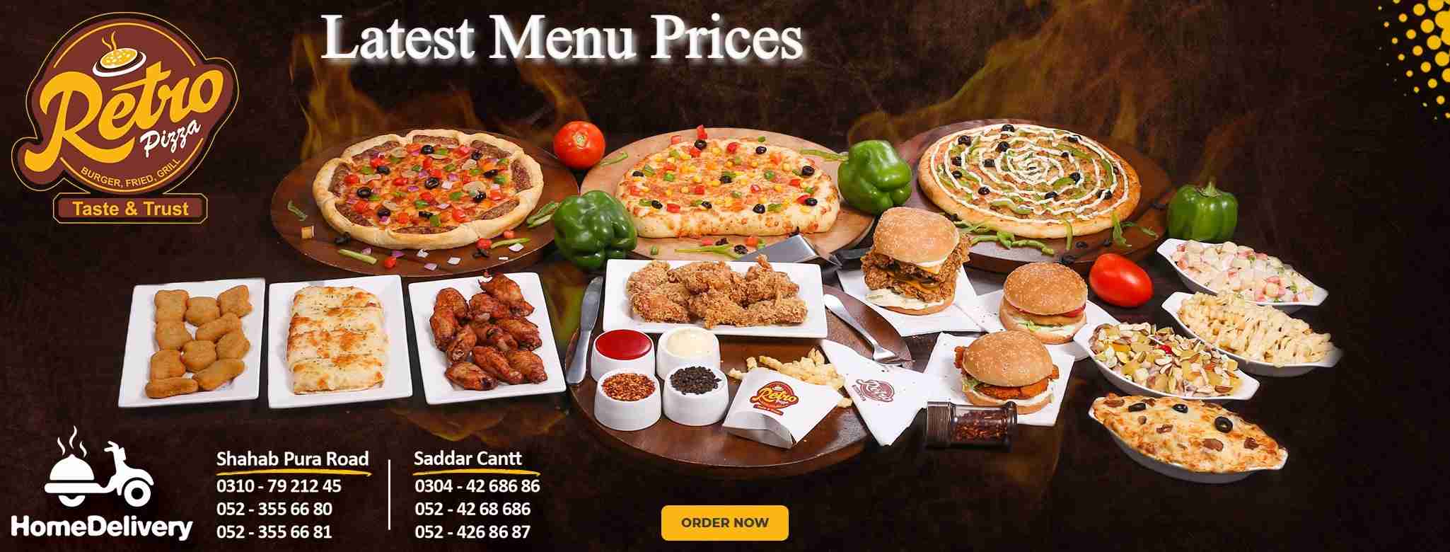 Retro Pizza Sialkot Menu Prices Fresh Menu Prices