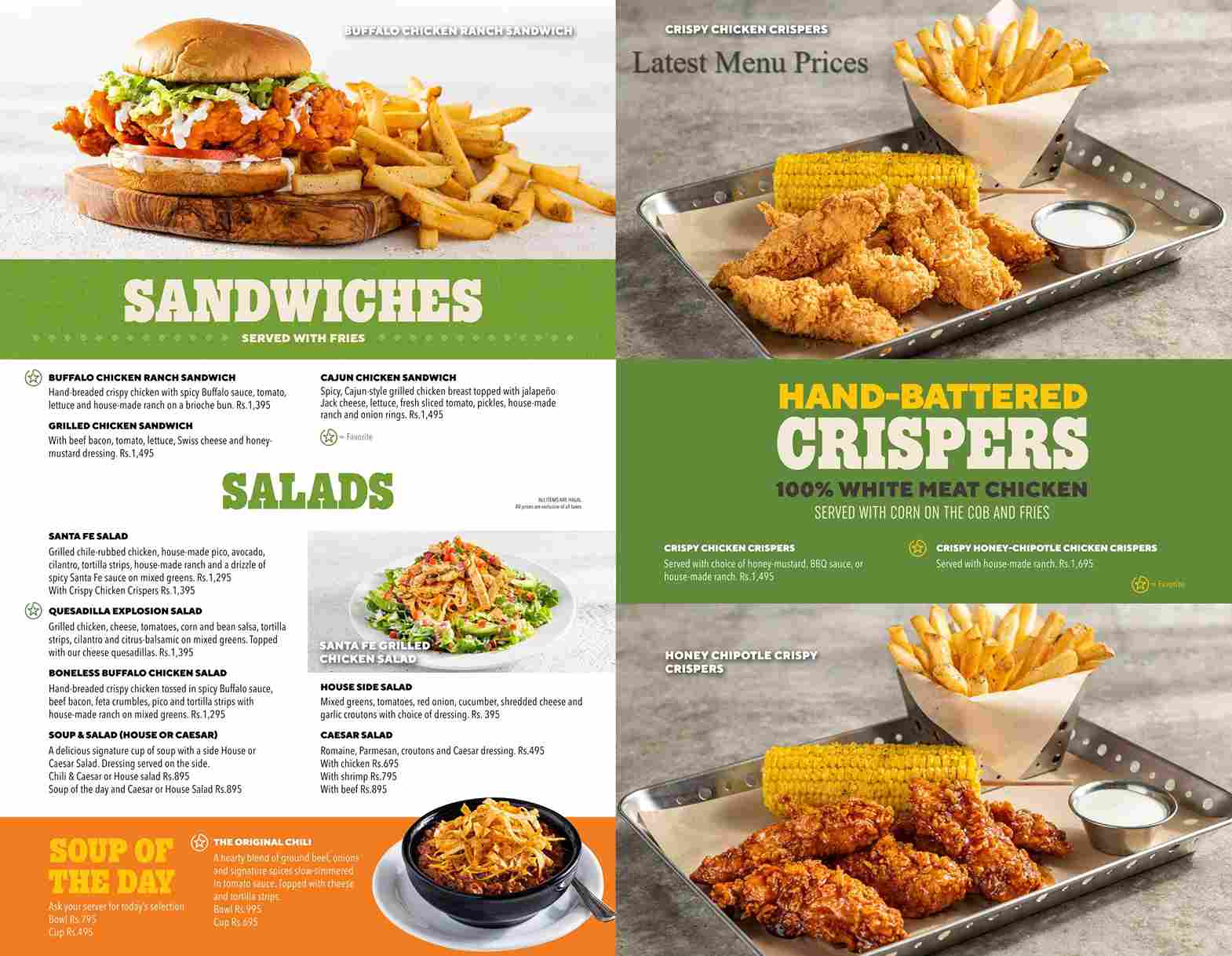 Chili’s Restaurant Lahore Menu Prices Fresh Menu Prices