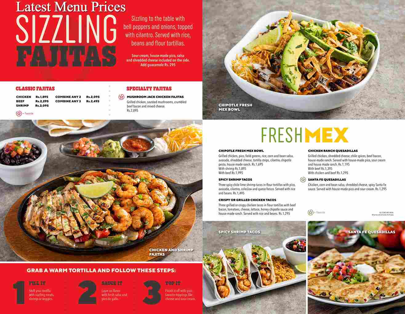 Chili’s Restaurant Lahore Menu Prices Fresh Menu Prices