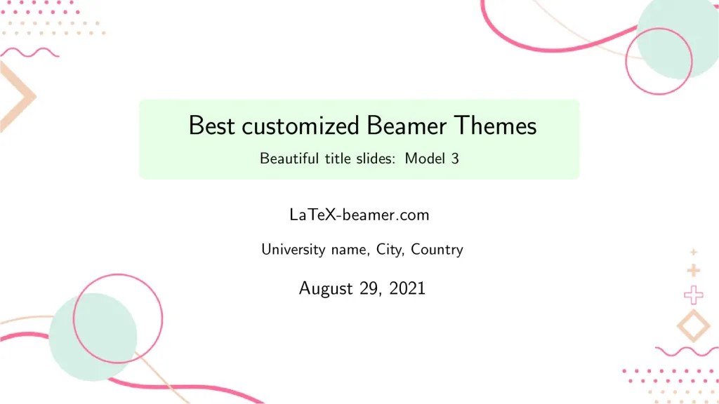 Beamer Templates For Best Beamer Presentations LaTeX Beamer