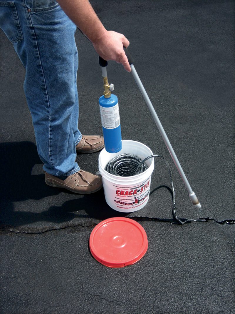 CrackStix® 250ft. SMALL 1/4" Black Permanent Asphalt Crack Filler Latexite