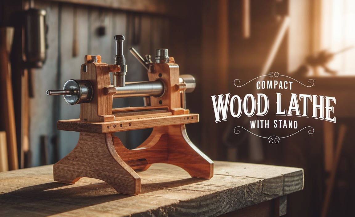 Compact Wood Lathe With Stand