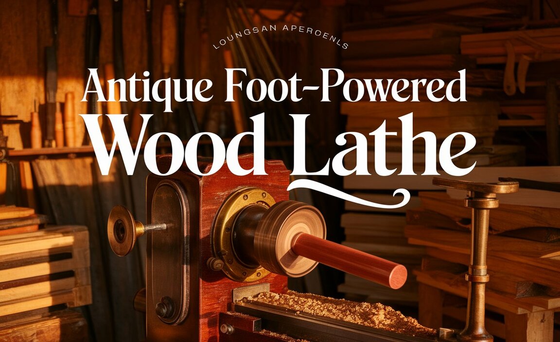 Antique Foot-Powered Wood Lathe