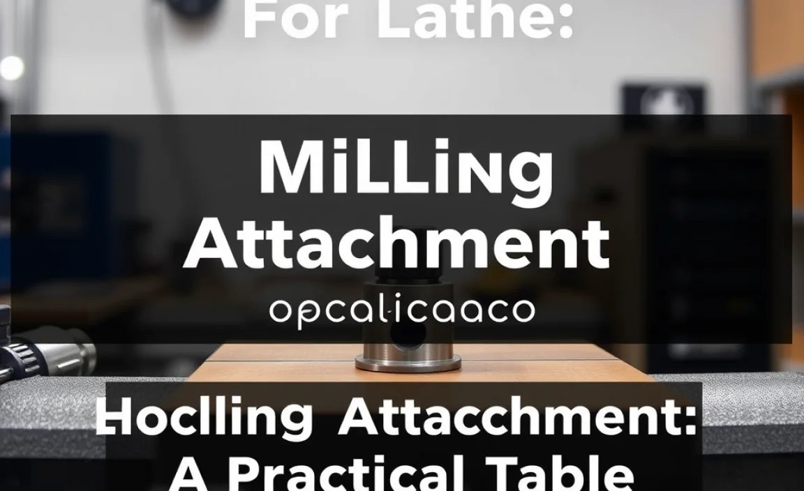 Choosing Your Milling Attachment: A Practical Table