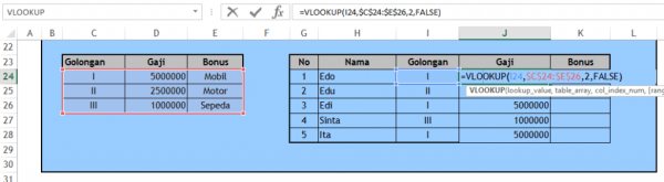 Rumus Vlookup di excel