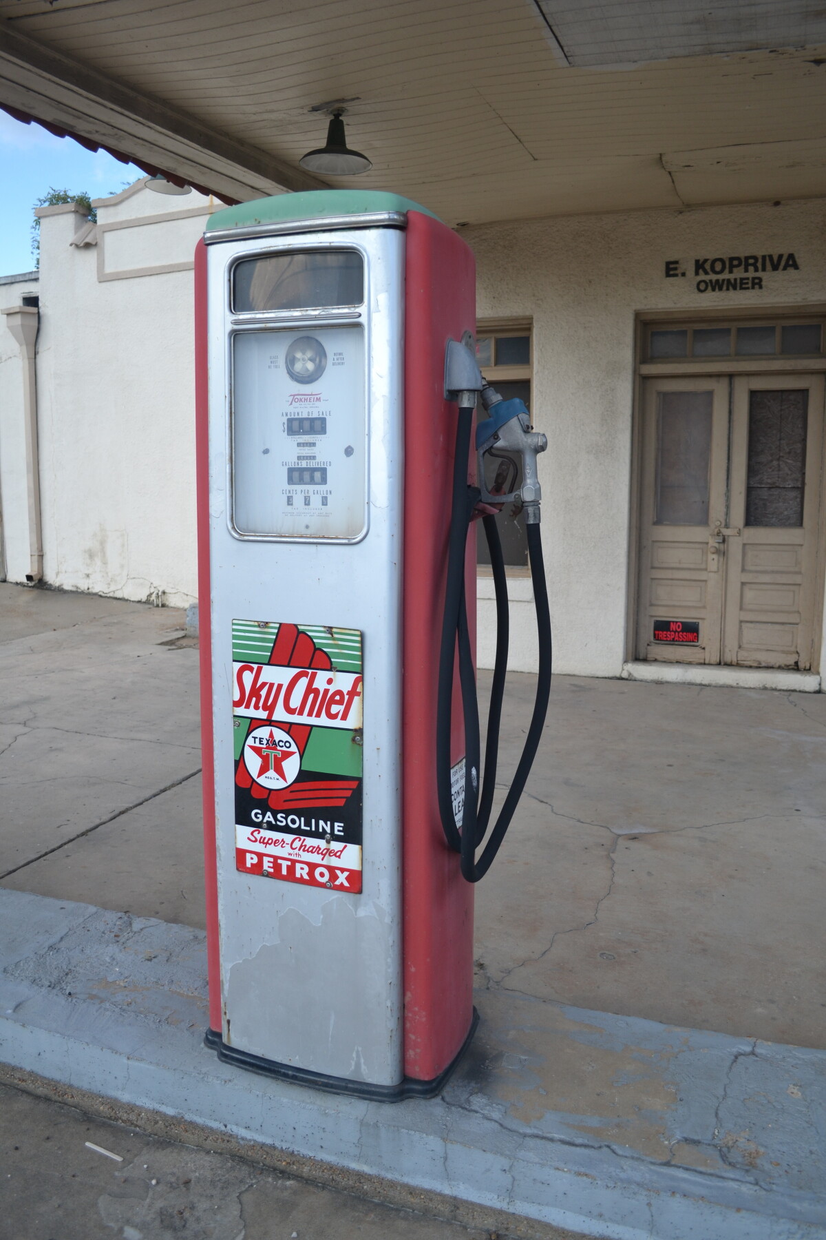 East End gas pump wall