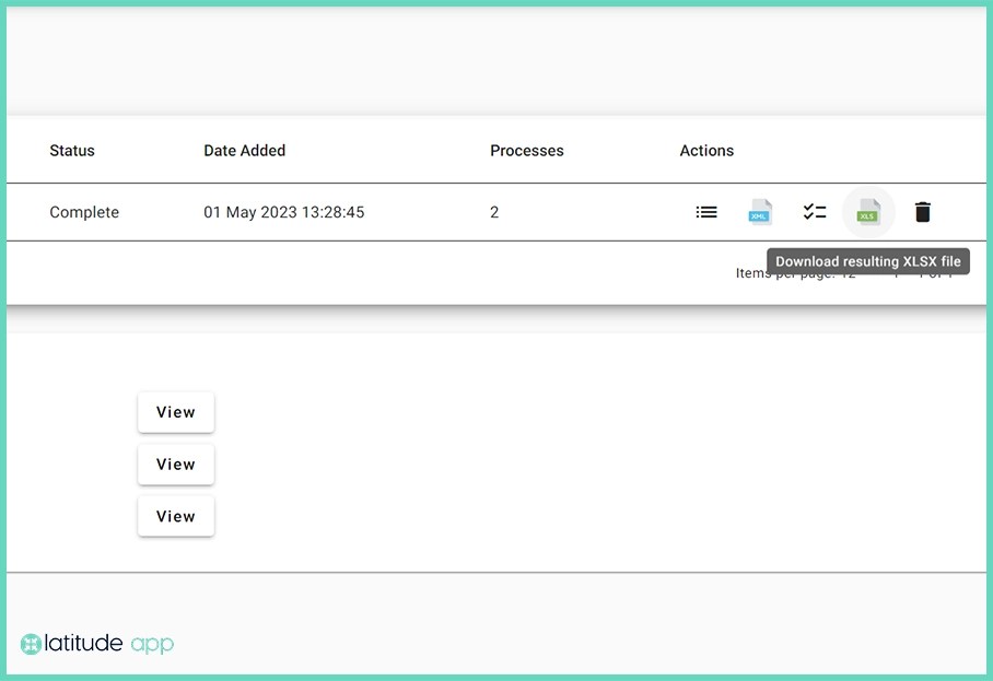 Convert XML to Excel Latitude App