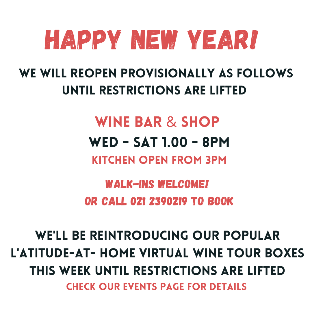 January Opening Hours L'Atitude 51