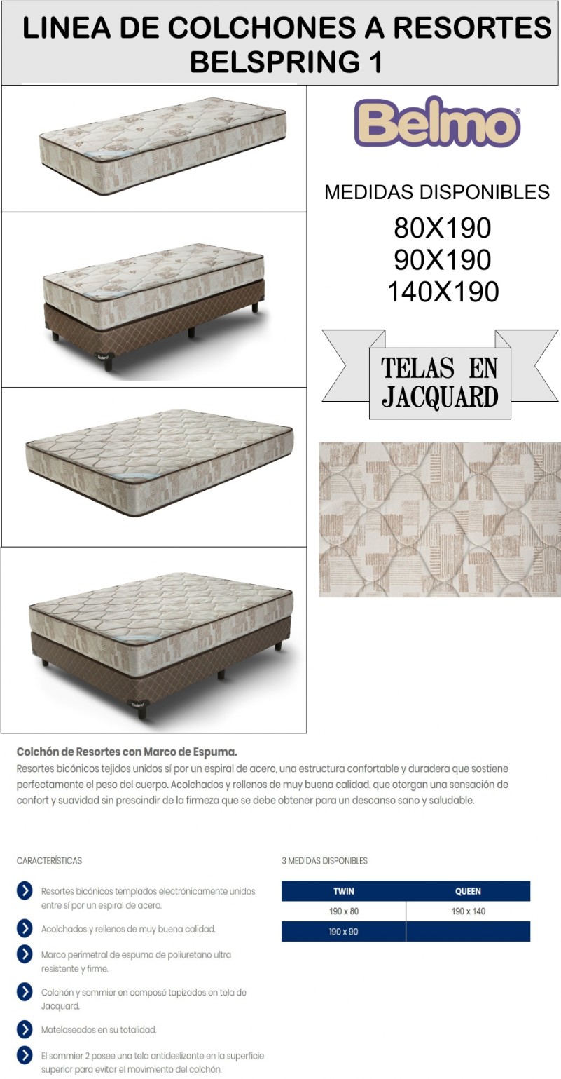 Colchones Y Sommier A Resortes - Muebles Latorre