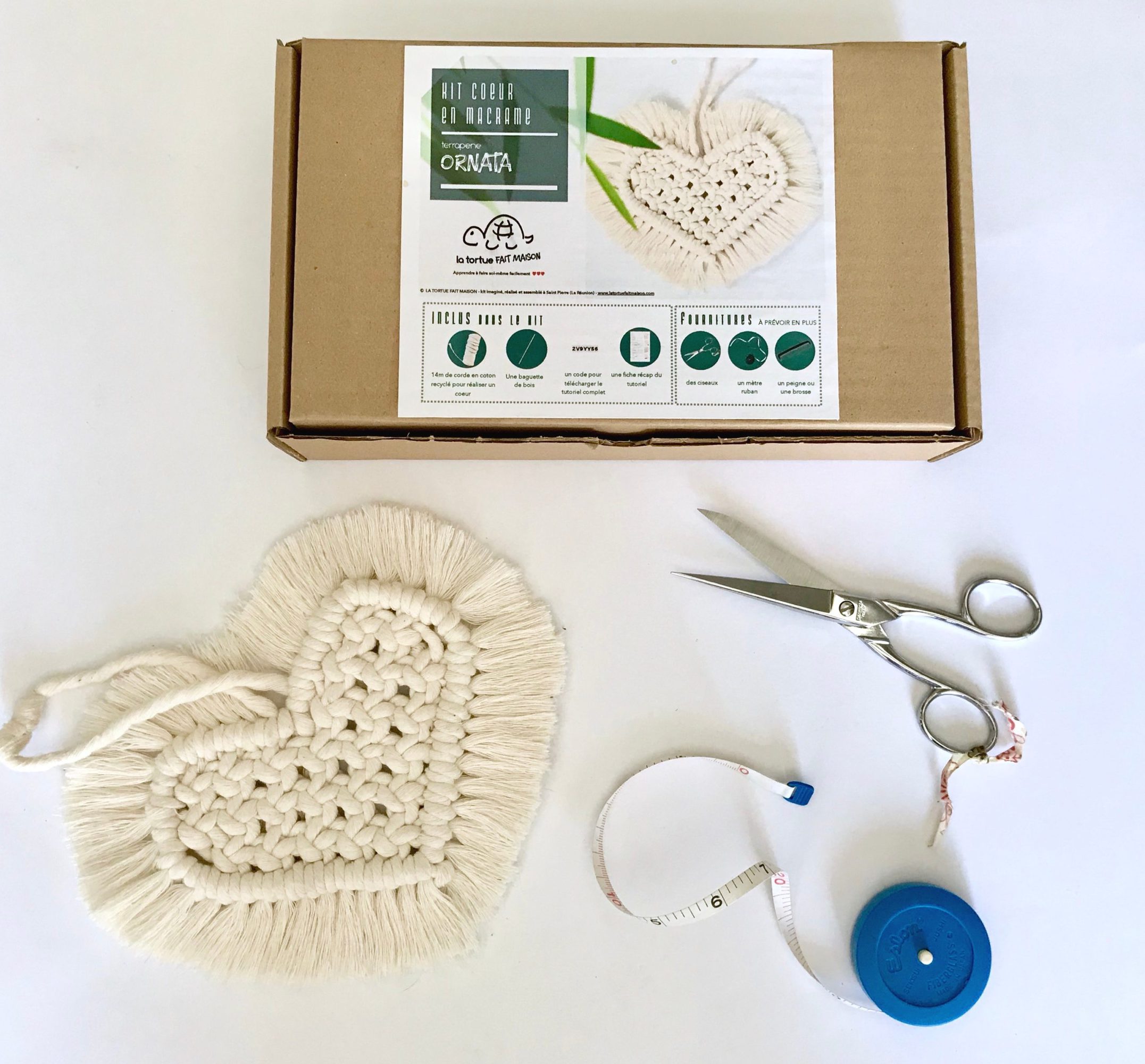 Kit Macramé Coeur Ornata / La Tortue Fait Maison