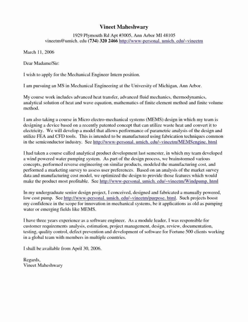 Software Engineer Cover Letter Mryn Ism
