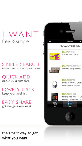 I Want Wish List, An App To Keep Track Of Things You Love