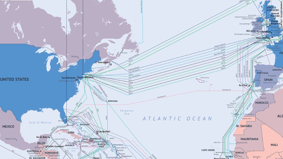 Global Maps Showing the Undersea Fiber Optic Cables That Power 99 of