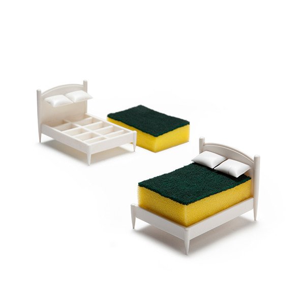 A Clever Sponge Holder Shaped Like a Bed