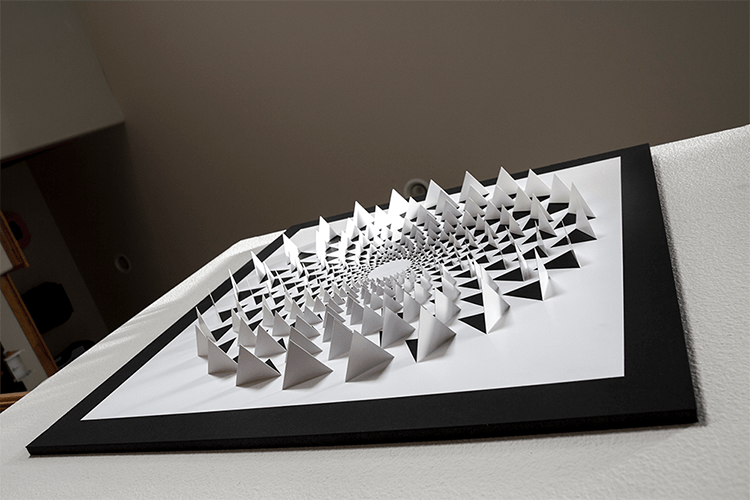 Mind Bending 3D Optical Illusion Wall Art Made Using One Sheet of Paper