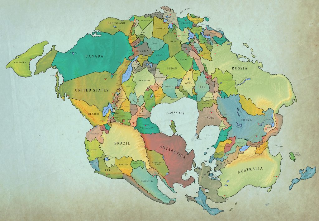 A Fascinating Map Showing What Current International Borders Might Look