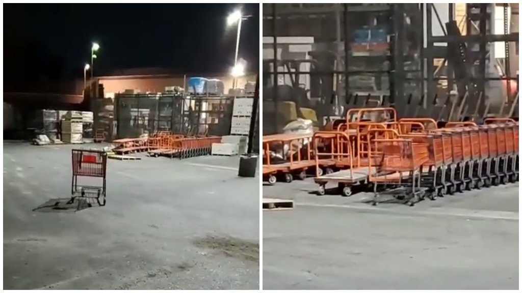 Man Makes a Remarkable Shopping Cart Hole in One