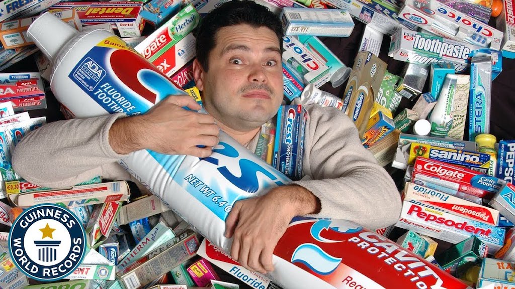 Dentist Sets Record for World's Largest Toothpaste Tube Collection