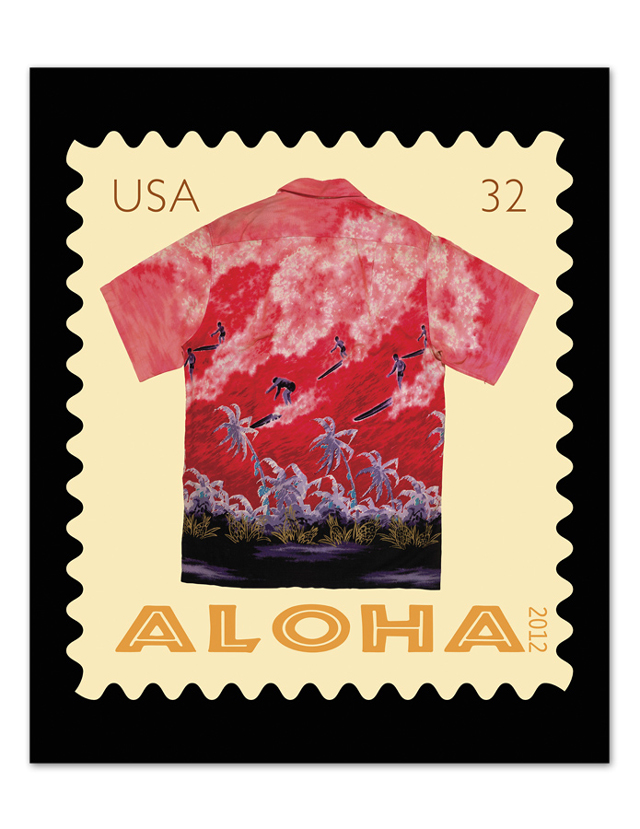 Aloha Shirts, U.S. Postage Stamps Featuring Vintage Hawaiian Shirts