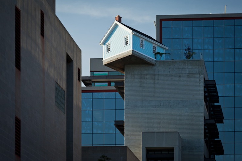 Fallen Star, A House on the Roof of a 7 Story Building at UC San Diego