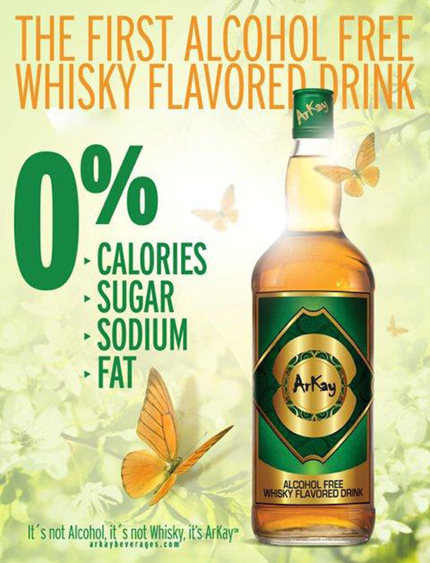 ArKay, An AlcoholFree Whisky Flavored Drink