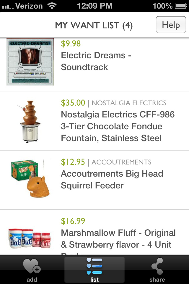 I Want Wish List, An App To Keep Track Of Things You Love