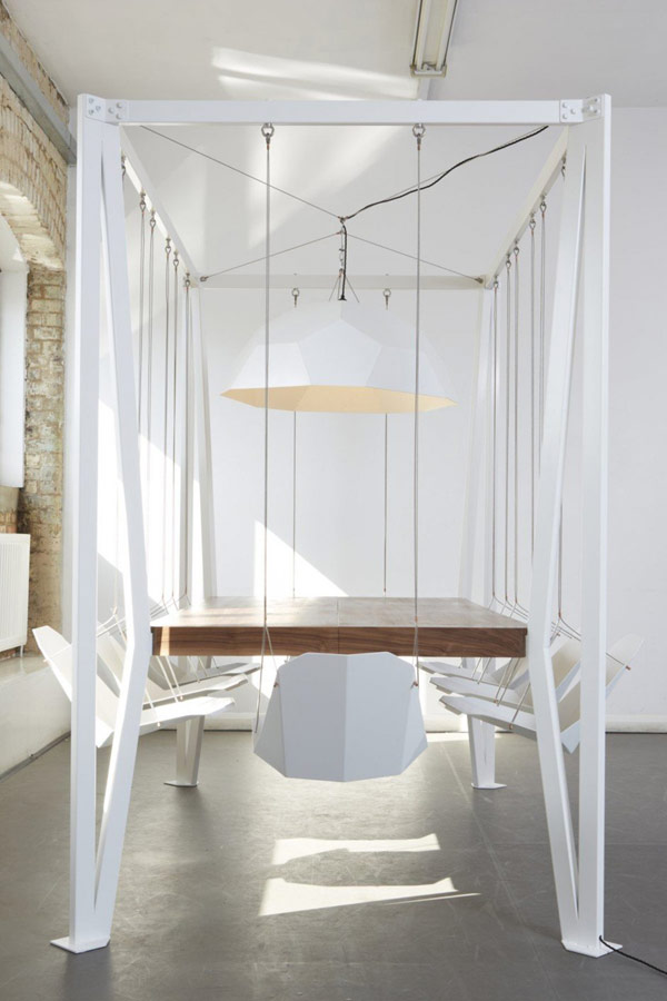 Swing Table, A Table With 8 Suspended Chairs