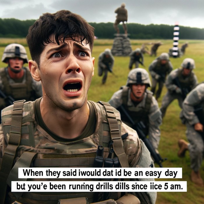 Army binoculars lookout radio soldiers australian usmc meme soldier imgflip template caption add templates ups 2y