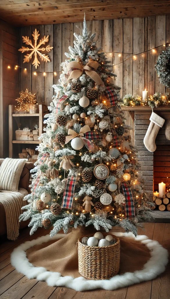 🏠 17+ Creative Flocked Christmas Tree Decorating Ideas for a Picture
