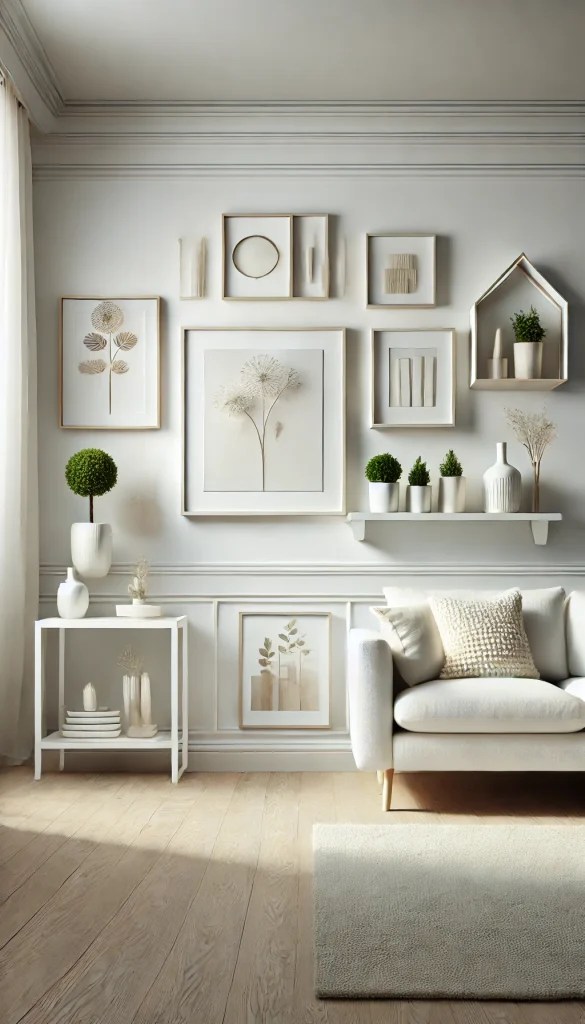 17+ White Wall Decor Ideas for a Bright and Elegant Home