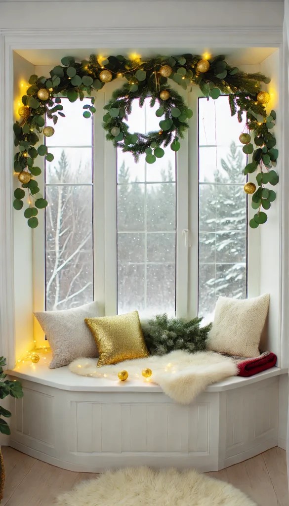 17+ Inspiring Bay Window Christmas Decor Ideas for a Festive Vibe 🌟