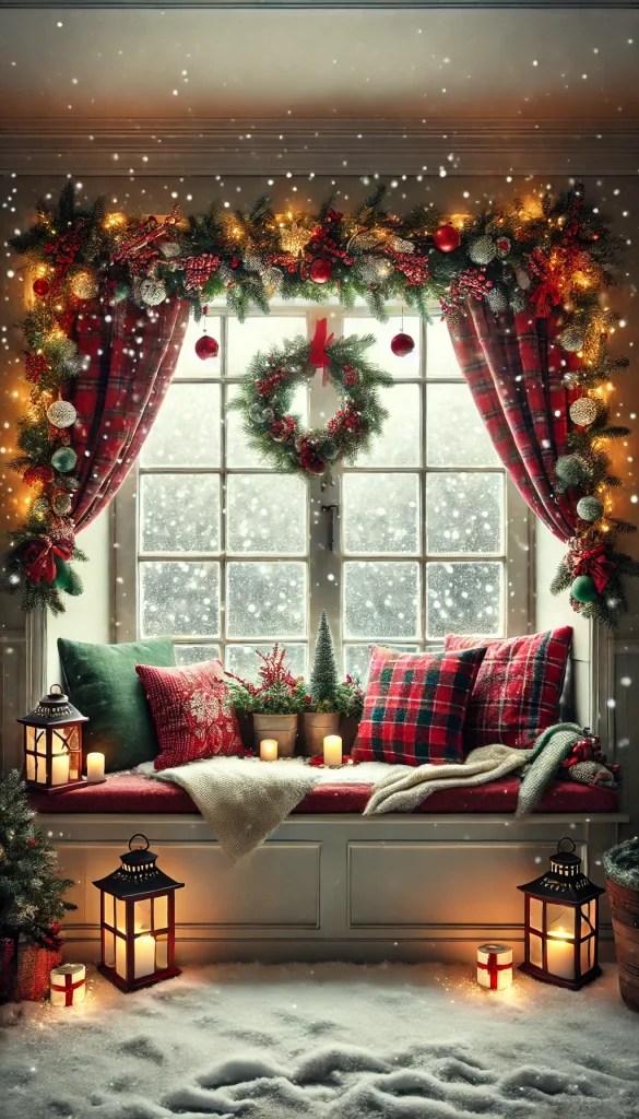 17+ Inspiring Bay Window Christmas Decor Ideas for a Festive Vibe 🌟