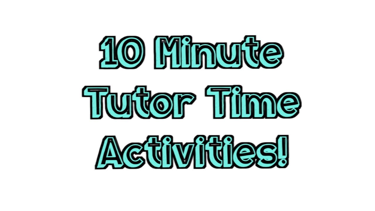 ⭐ 10 Minute Tutor Time Activities 3 unique (and very fun!) ideas! ⭐