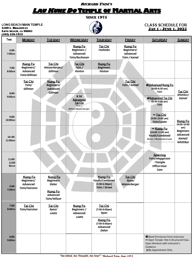 Lau Kune Do Temple of Martial Arts Long Beach Temple