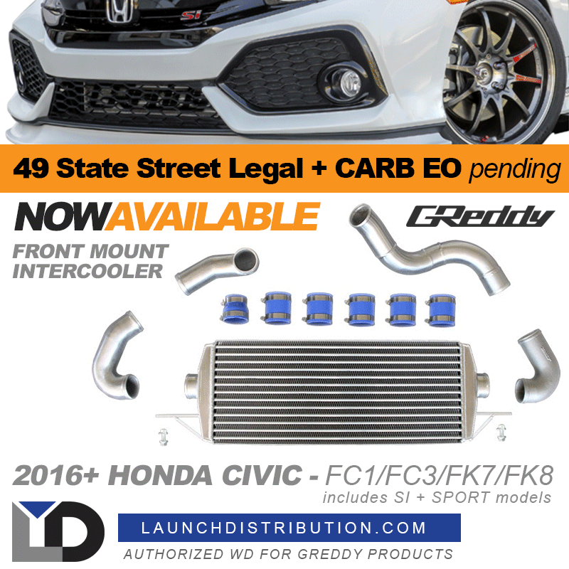 GREDDY 49 State Legal Front Mount Intercoolers Honda Civic FC1/FC3/FK7