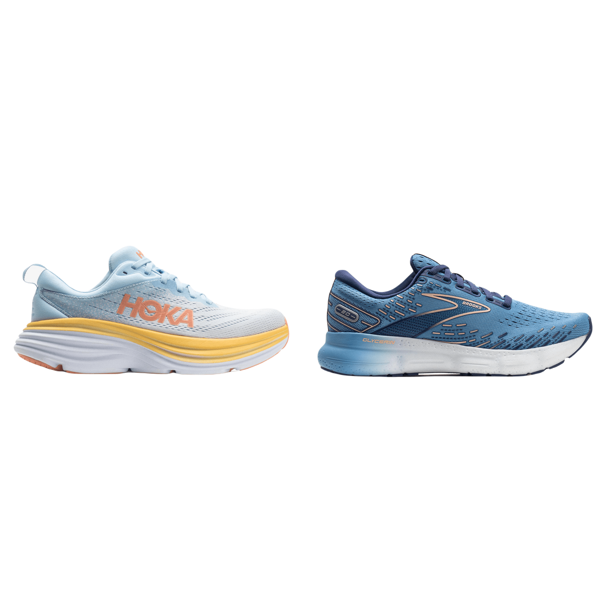 Sneaker Comparison Hoka Bondi 8 vs. Brooks Glycerin 20 Running Resources Running Resources
