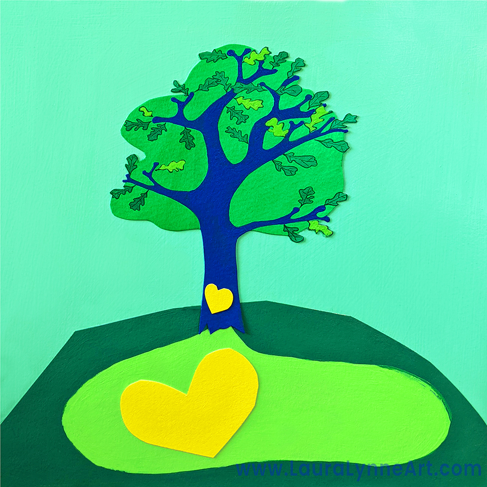 Nature Lover Tree Heart Wall Art Print Laura Lynne Art Chicago