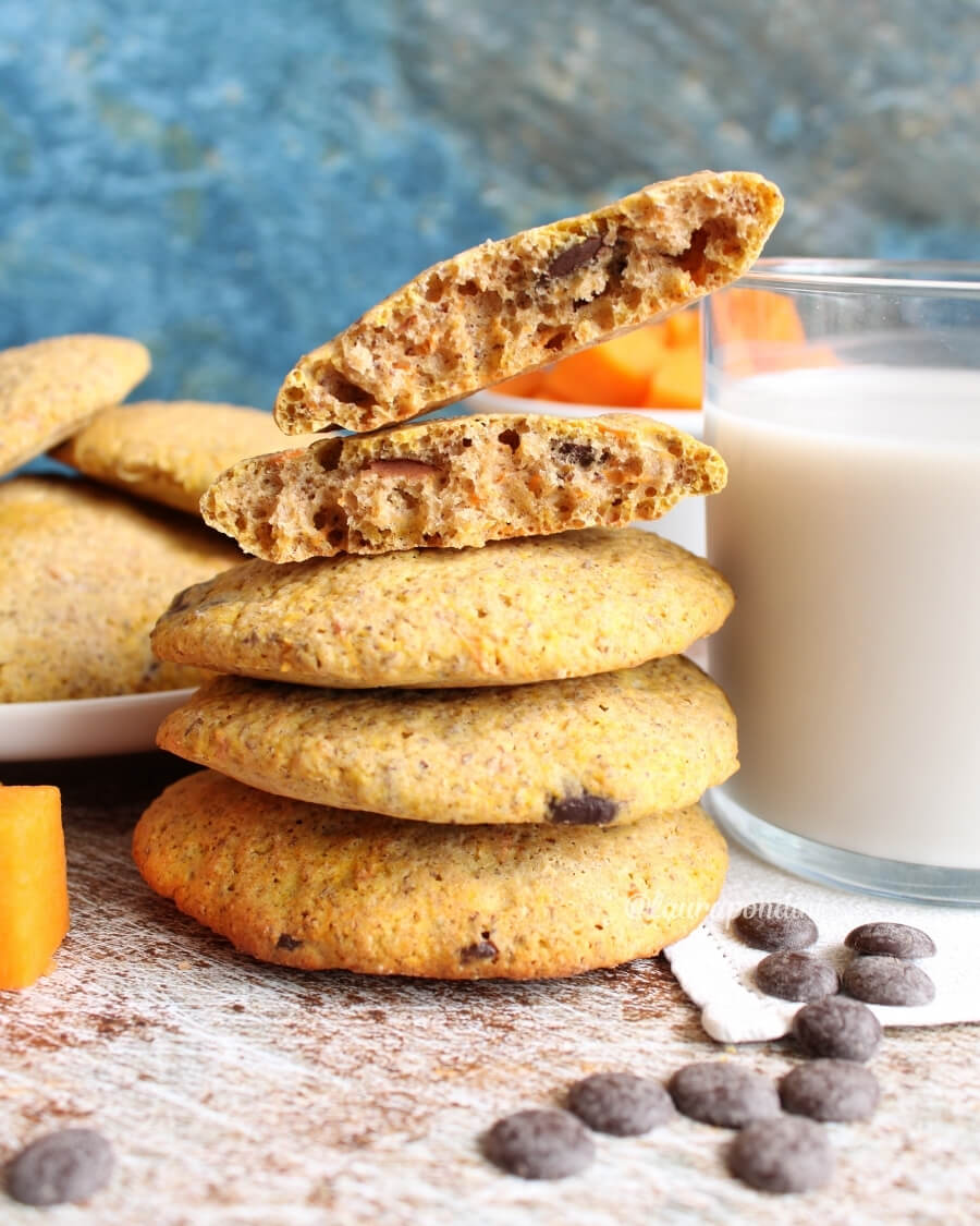 Biscotti morbidi alla zucca la Ricetta fit senza burro, uova e