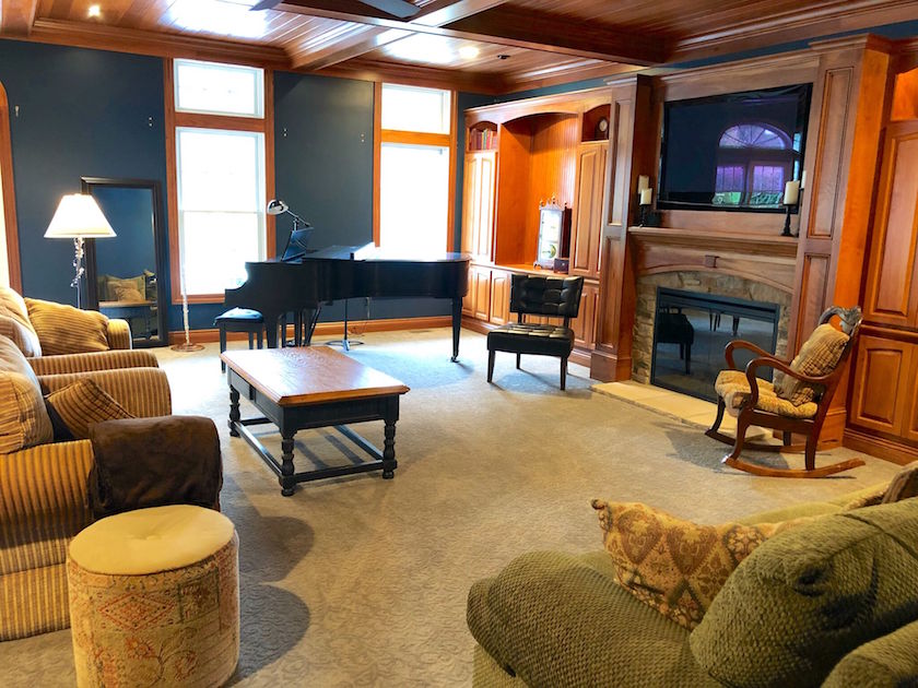 Laura open floor plan window wall Laurel Home