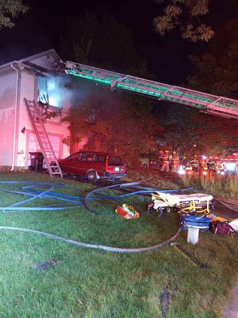 First Due House Fire Laurel Volunteer Rescue Squad