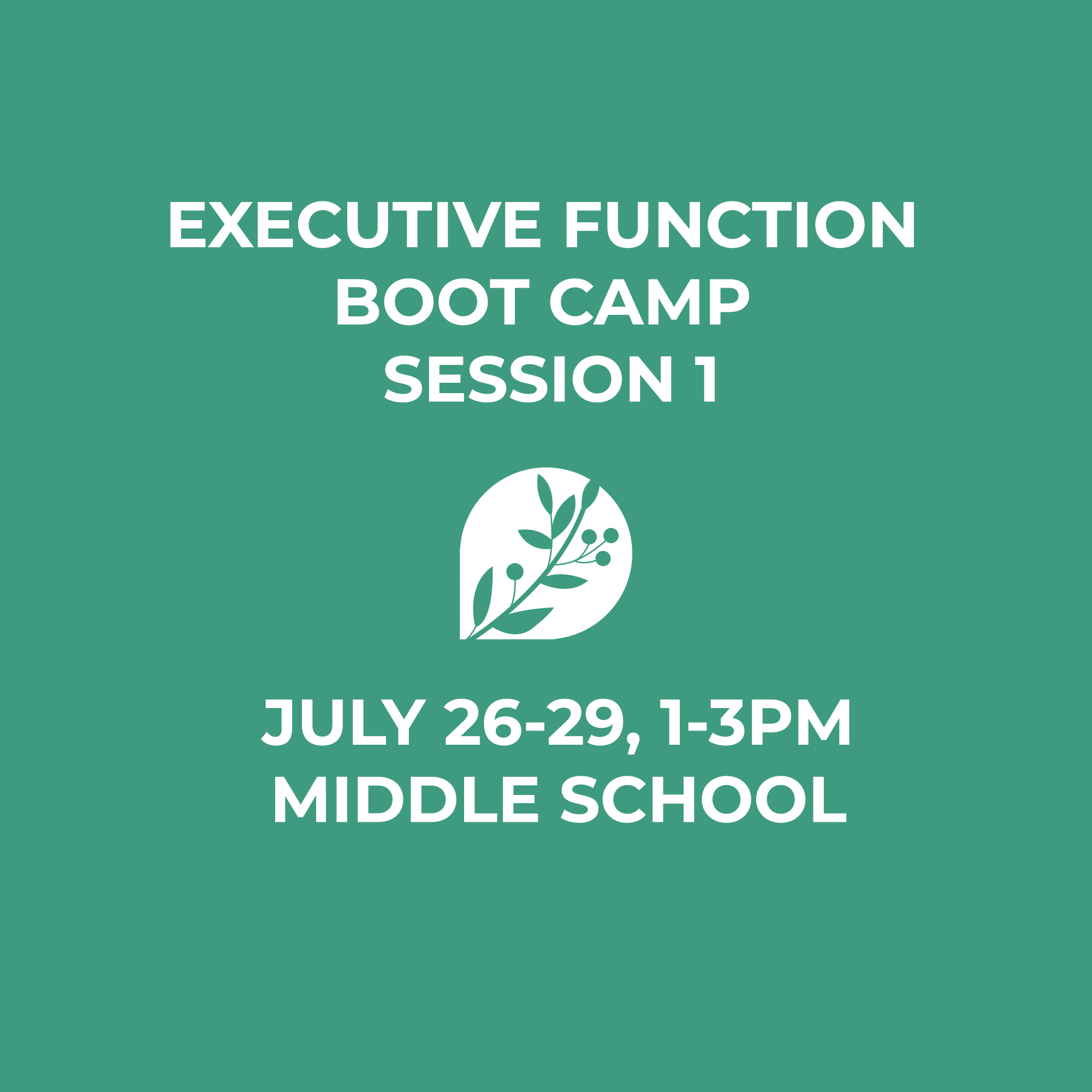 EXECUTIVE FUNCTION BOOT CAMP SESSION 1 Laurel School Summer Program