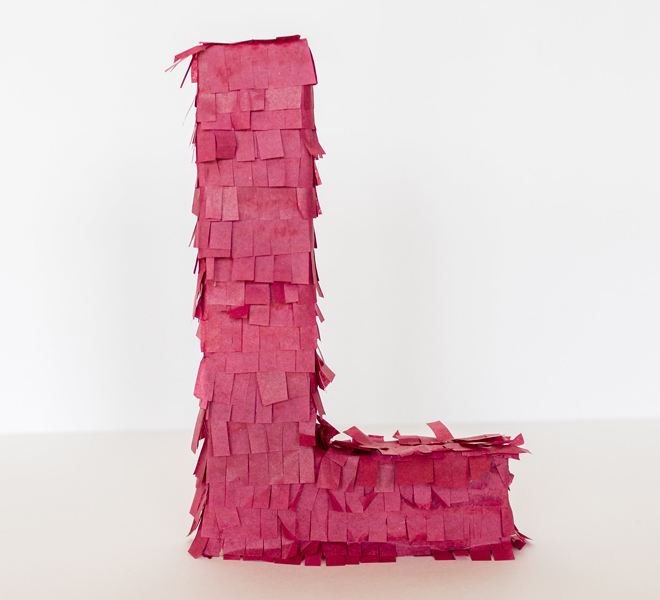 DIY Piñata Letter Signage Lauren Conrad