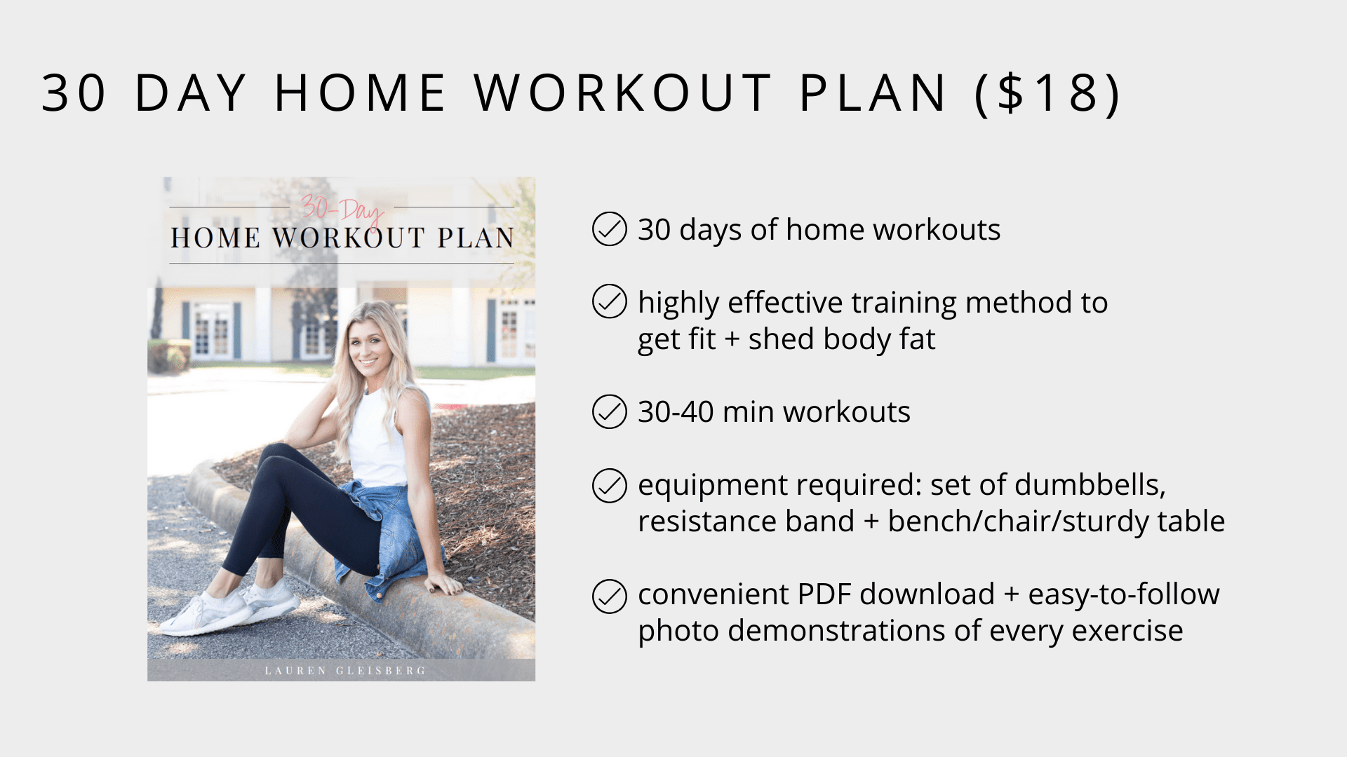 Lauren Gleisberg's 30 Day Home Workout Plan For Max Results