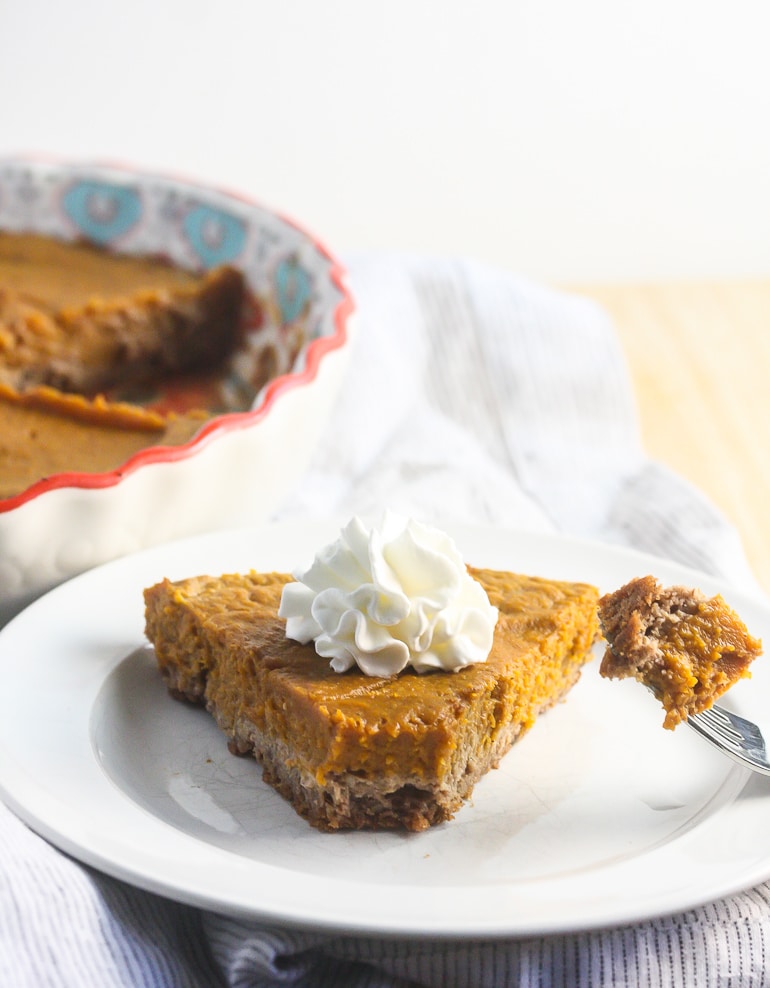 GlutenFree Pumpkin Pie with Pecan Crust {Low Carb Option} Lauren