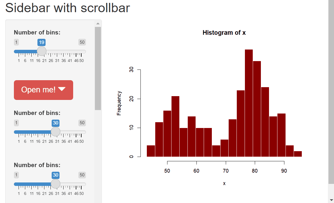 Scrollbar for the Shiny sidebar Rbloggers