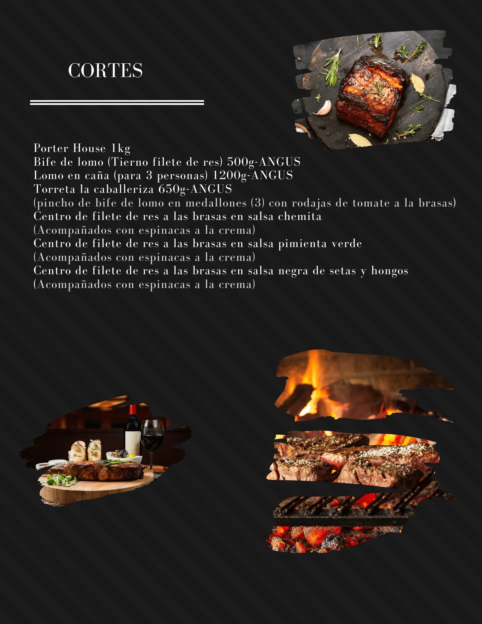 Menú La vaca argentina