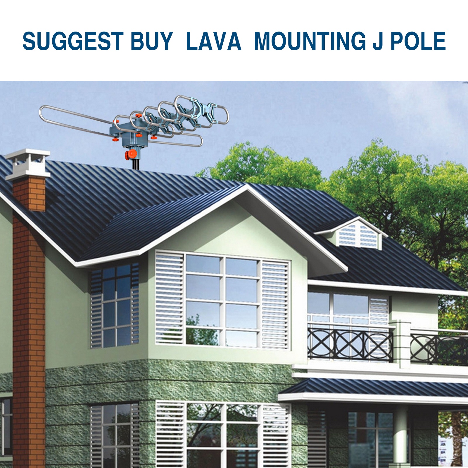 LAVA HD2805 Elite, Outdoor TV Antenna, Remote Control, 360 Degree