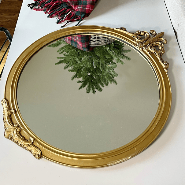 DIY Antique Gold Mirror 2 Step Makeover Lavender Brook Home